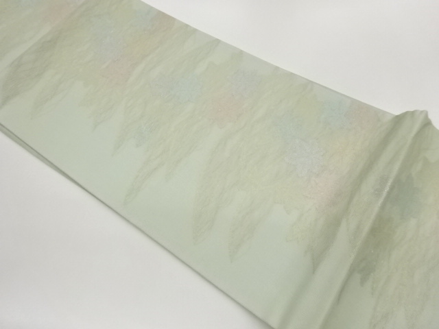 JAPANESE KIMONO / KIMONO FOR SUMMER AUTUMN LEAVES PATTERN WEAVING FUKU